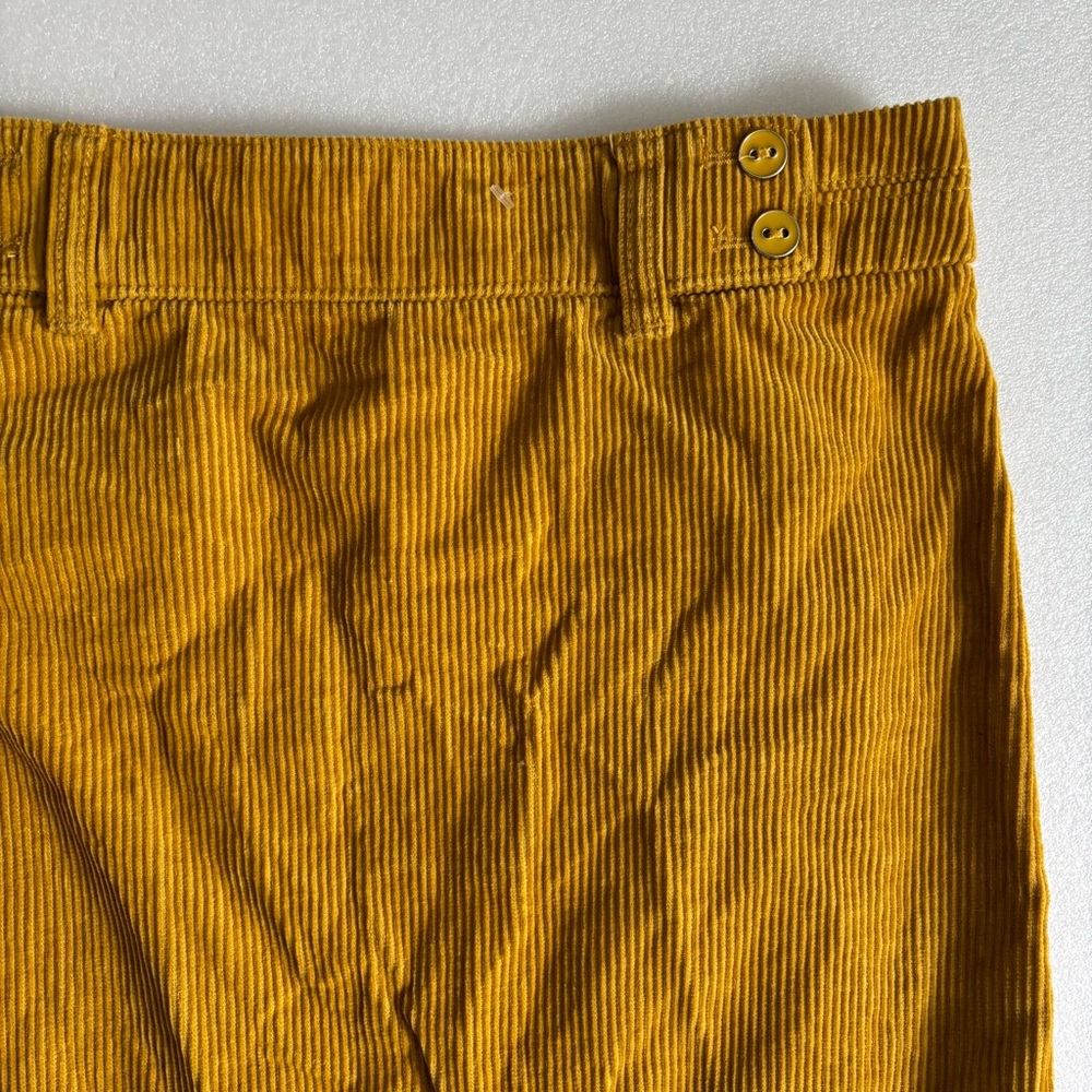 Ann Taylor Loft Yellow Corduroy Skirt Size 4 - Picture 4 of 10